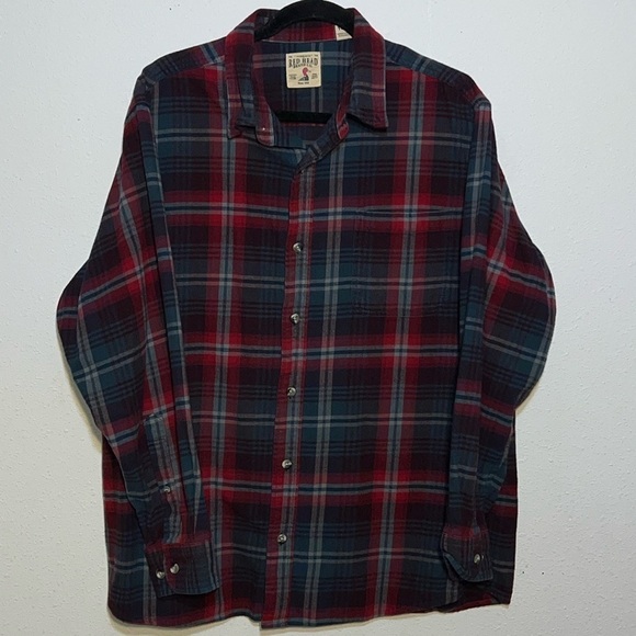 Red Head Men’s Plaid Long Sleeve Button Down Shirt Size XL - Picture 1 of 13